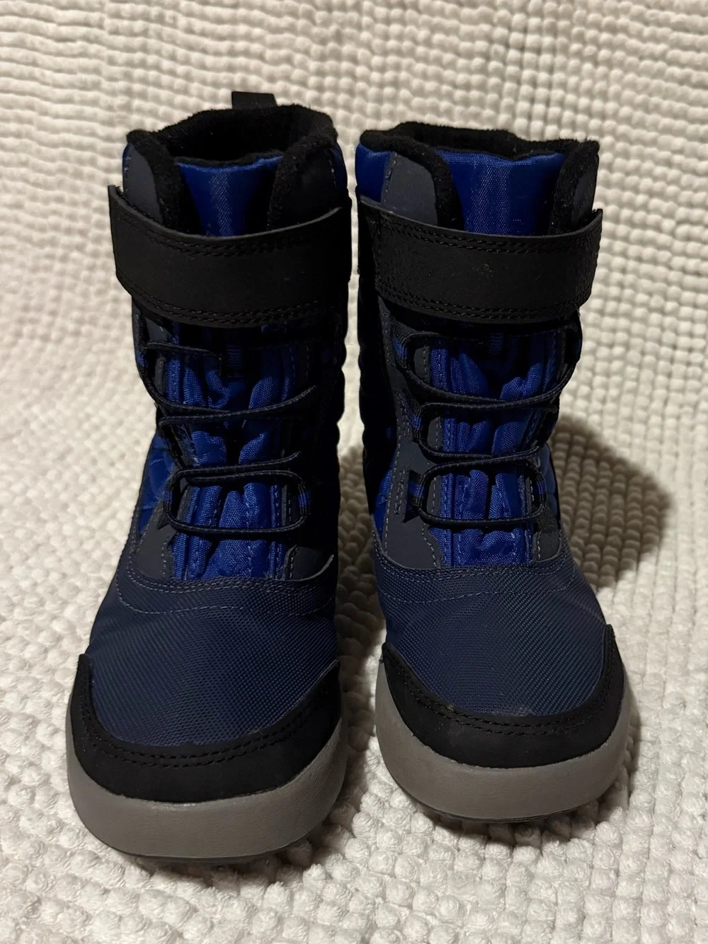 Merrill Kids Waterproof Blue Winter Boots with Easy Velcro Closure